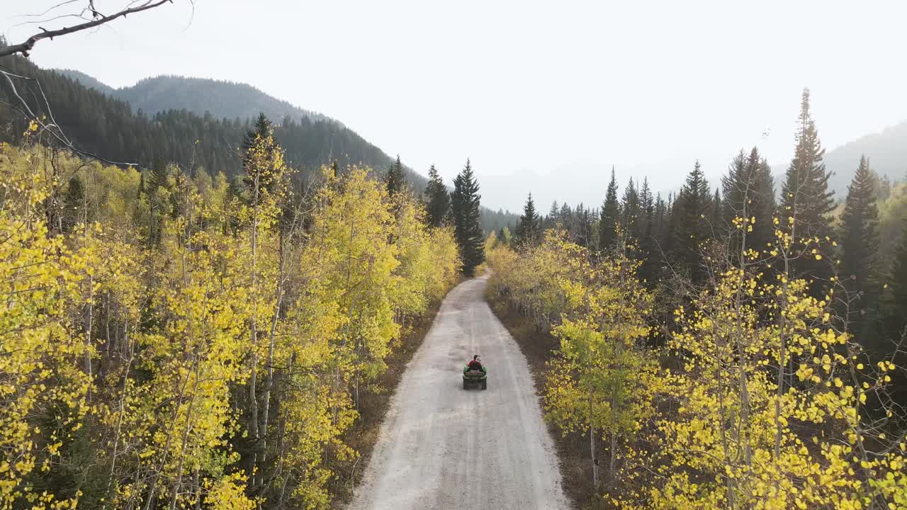 atv 모든 지형 차량 산악 숲 시골 길을 통해 운전, 공중