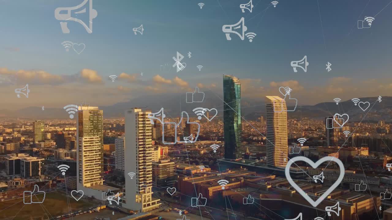 concepto de ciudad inteligente. iot internet de las cosas