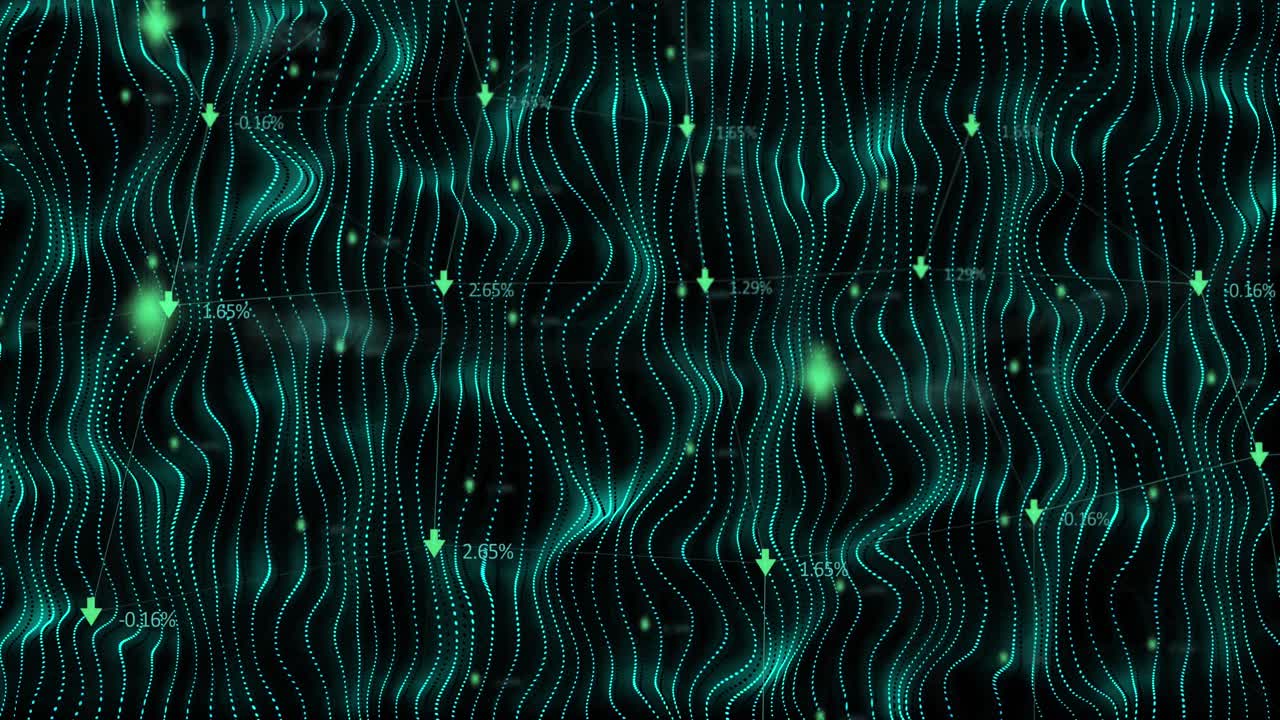 animación de la red de conexiones con procesamiento de datos sobre formas.