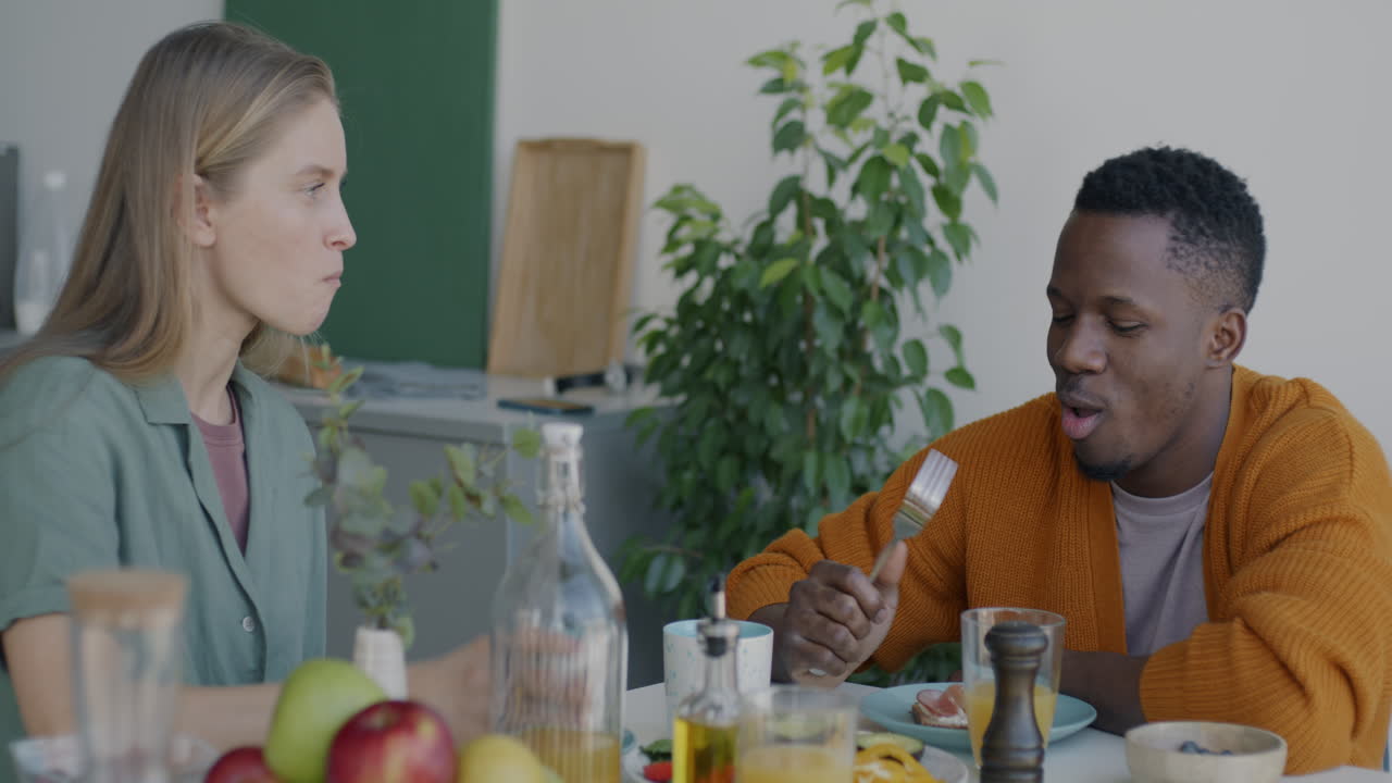 Couple enjoying a meal together