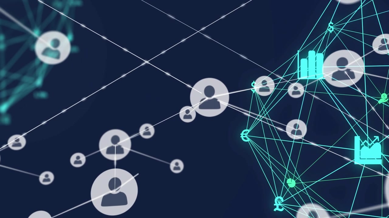 Abstract Animation of Global Financial and Social Network Connections