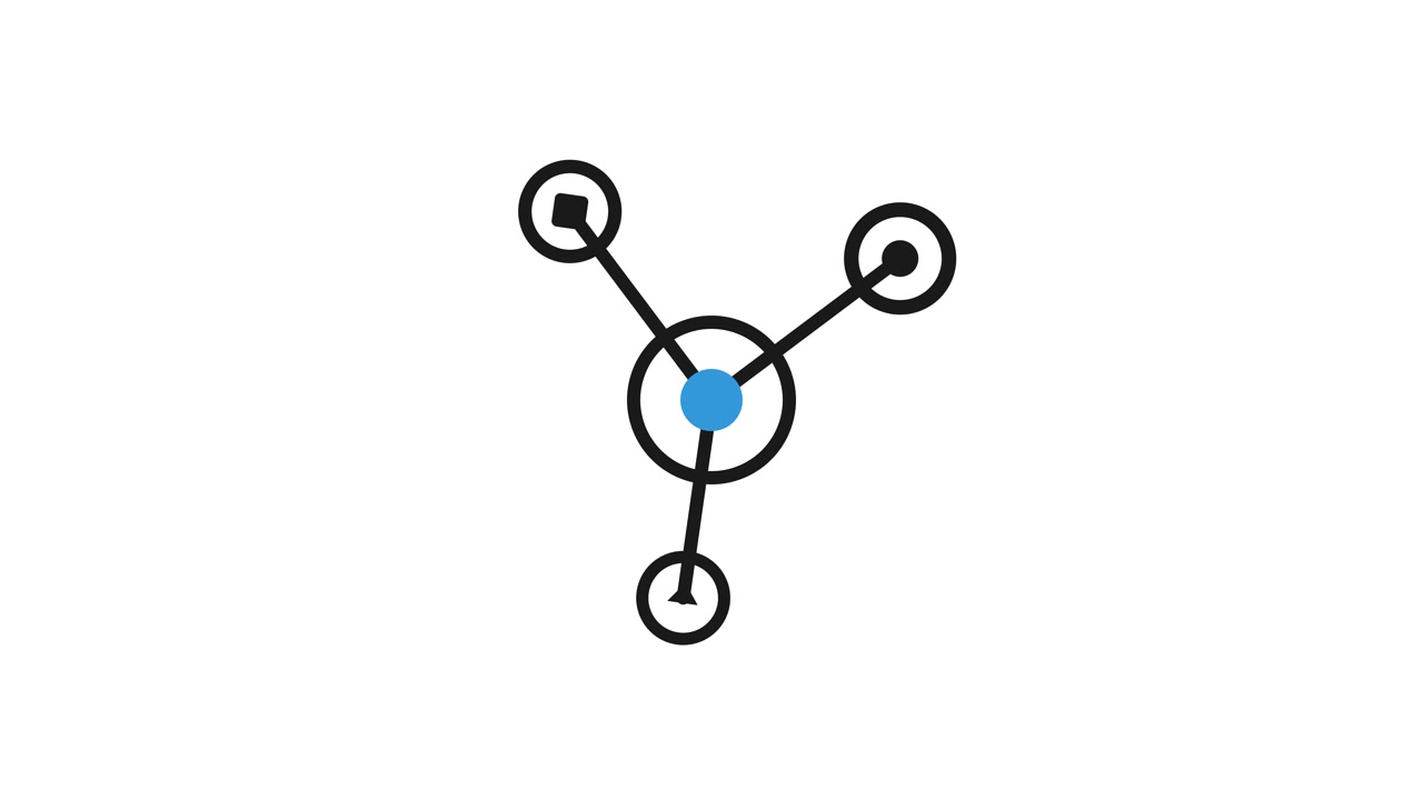 Animasi Grafis Koneksi Node Jaringan