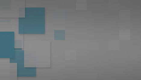 Animation of blue and grey squares moving on grey background