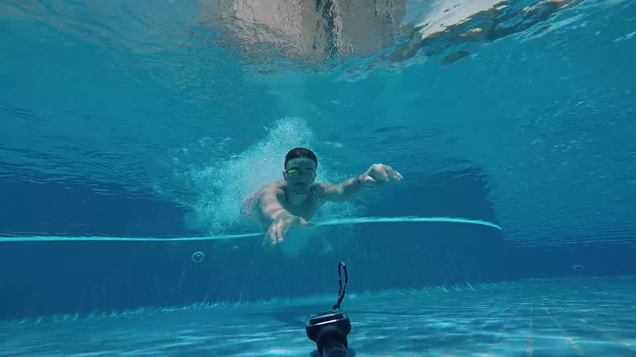 Underwater Swimming in a Pool