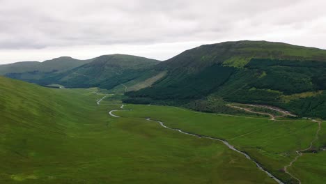 scottish landscape of river brittle on isle of skye, scottish highlands