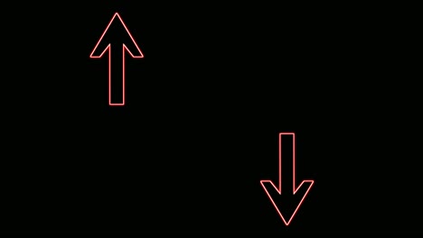doble flecha de neón animación moderna gráficos en movimiento sobre fondo negro