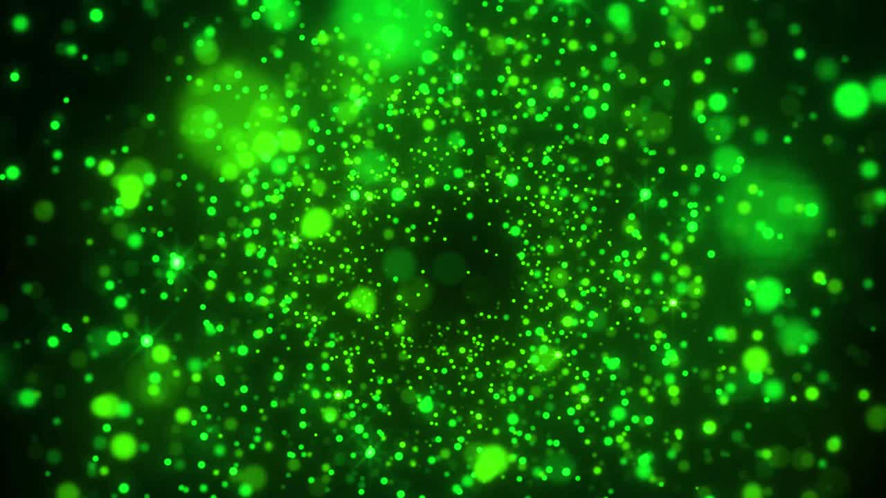 partículas de luz que brillan radialmente