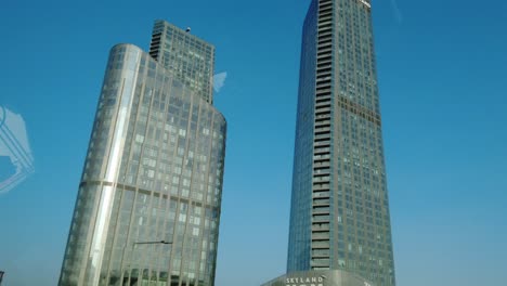 modern skyscrapers in a city