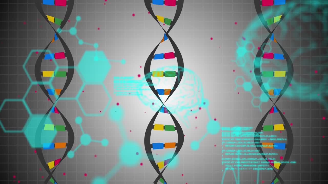 animación del procesamiento de datos médicos sobre un fondo blanco