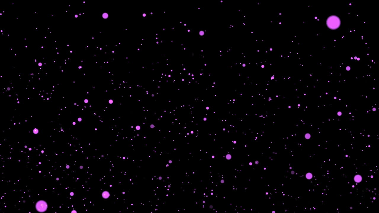 Particelle rosa su sfondo nero