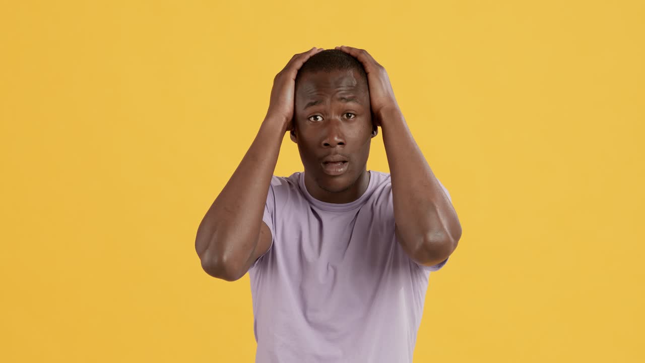 Man Expressing Surprise or Frustration