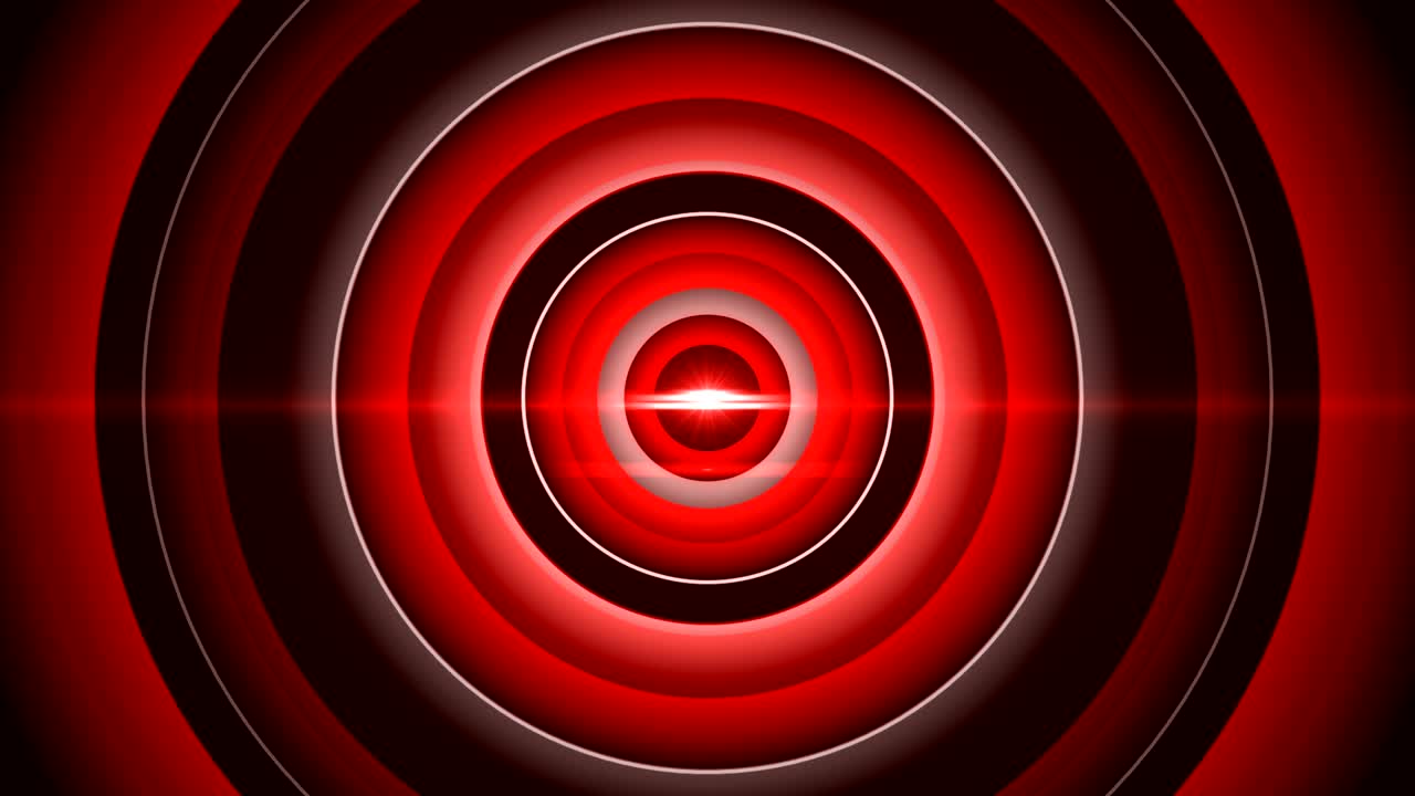 빨간 원 추상, 라디오 파동 (loopable) - 스 비디오