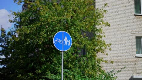 bicycle sign. bike lane. bike path. cycling and walking paths.