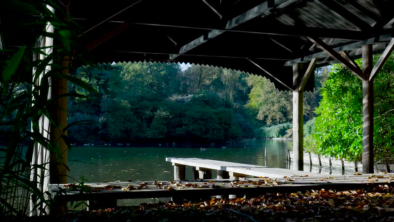 Scenic View of Lake from Gazebo