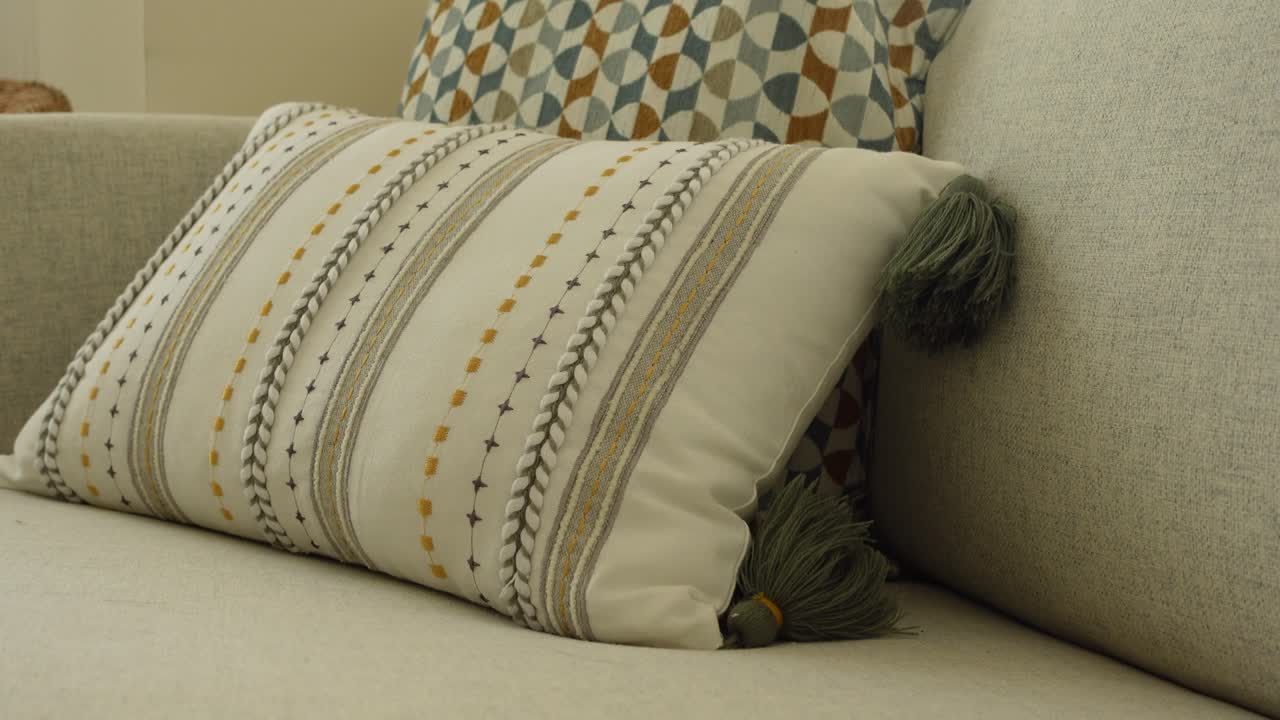 Decorative pillows on a couch