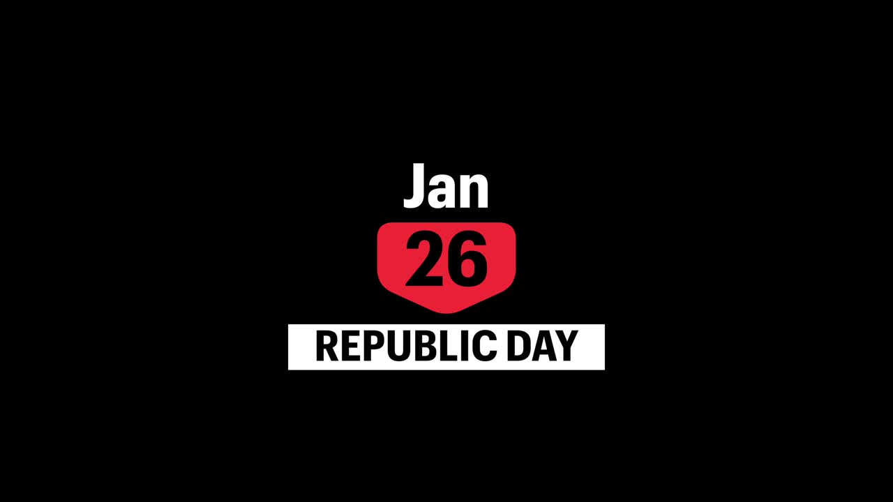 26. Januar Textanimation Tag der Republik