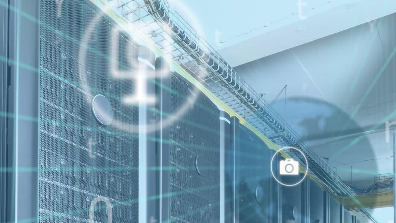 미디어 아이콘의 애니메이션과 데이터 처리 및 서버 에 대한 세계