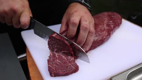 preparing raw steak