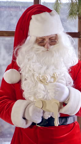 santa claus interiors. vertical video