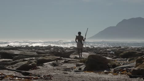 Primer-Pueblo-Indígena-Costero-Del-Sur-De-África,-Strandloper