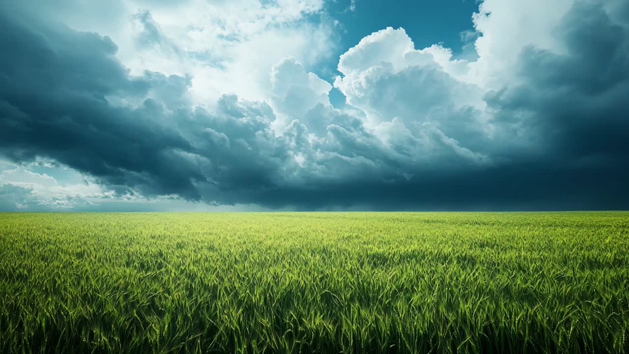 Stormy Field Landscape