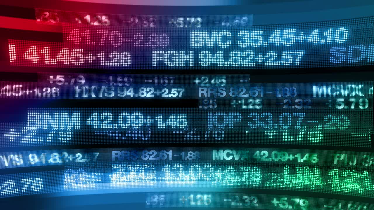 Stock Market Tickers - Digital Data Display Background