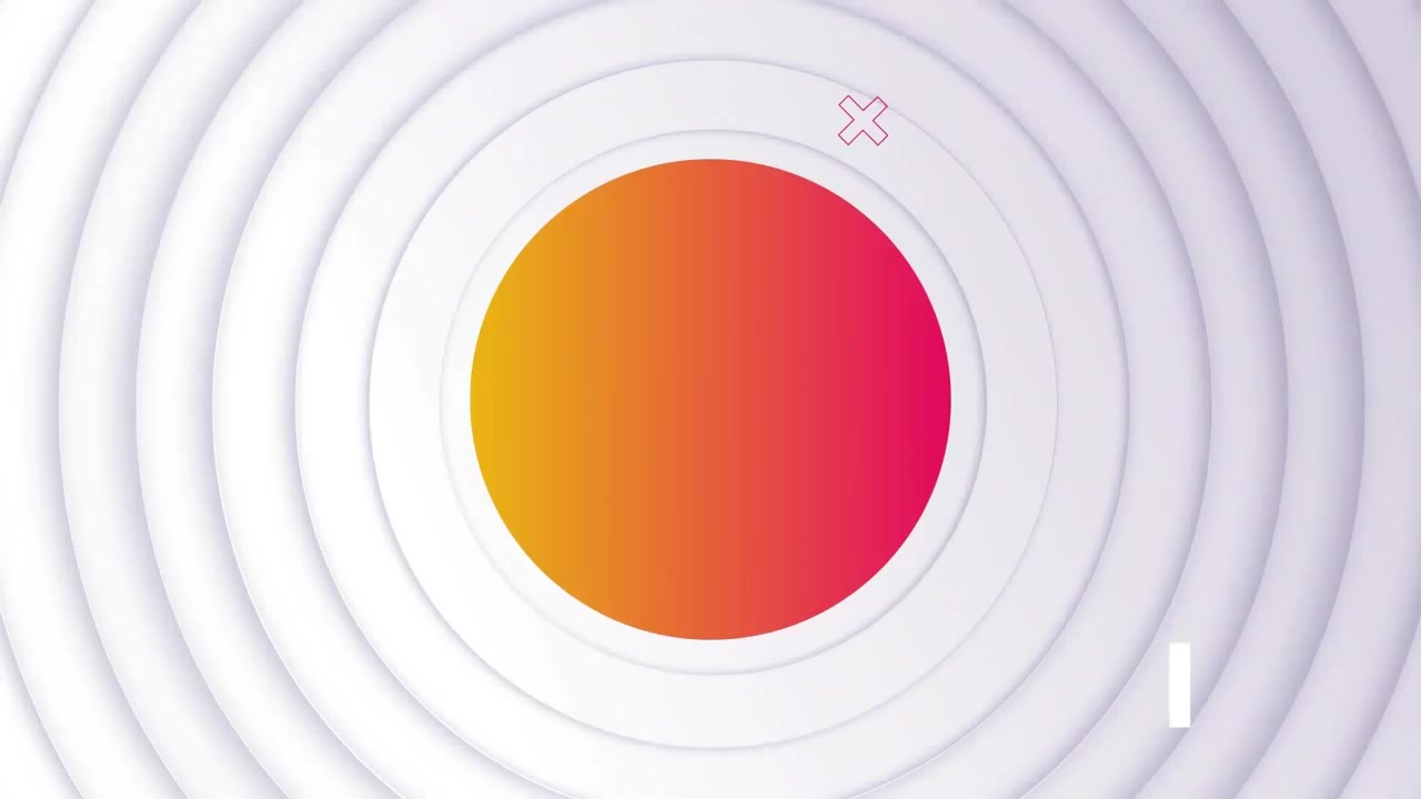 Composizione di spirali e cerchi che si muovono e ruotano in un loop continuo su sfondi diversi.
