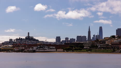 san francisco skyline on a summer morning