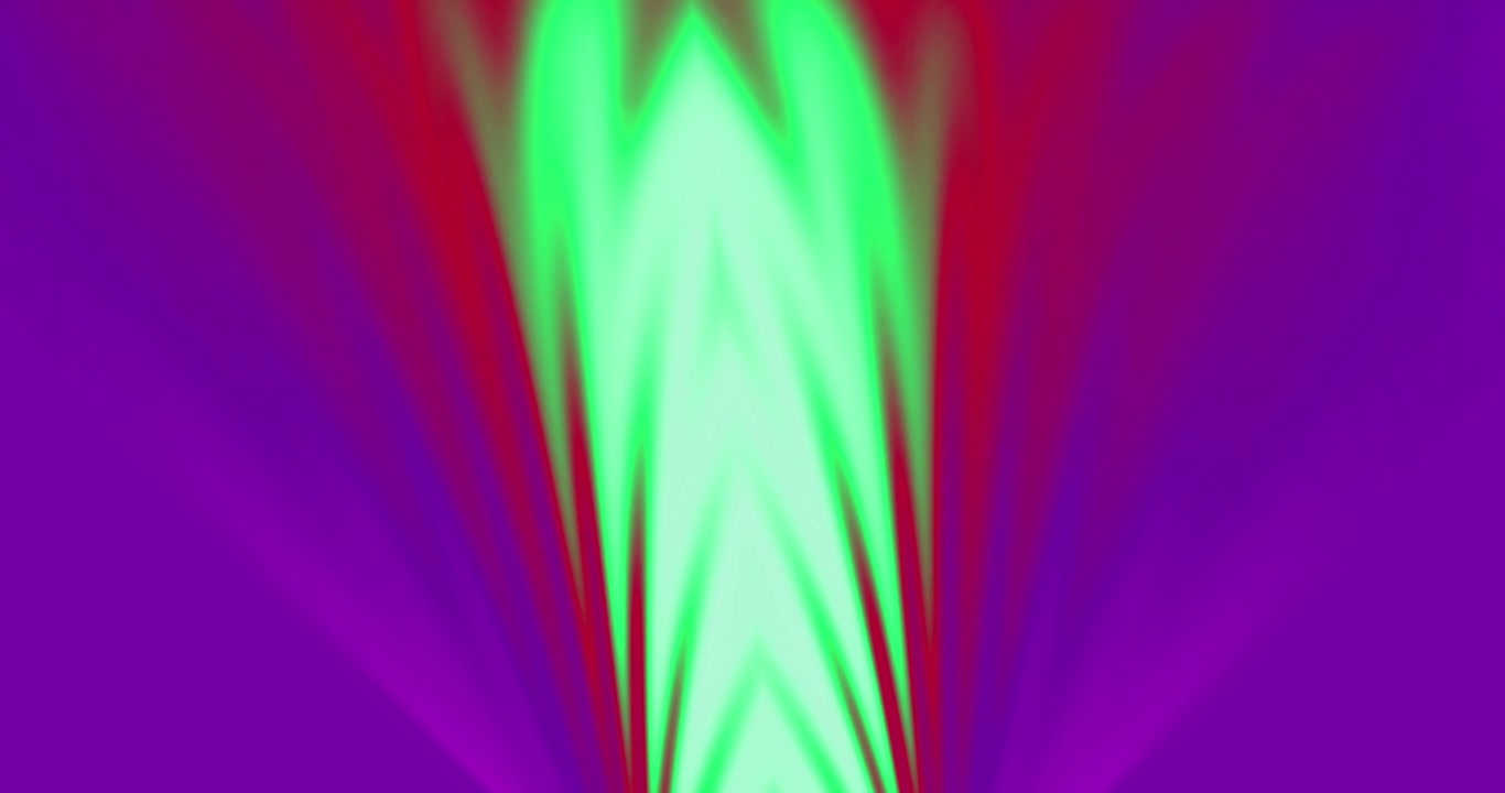 Sfondo astratto con raggi di luce vibranti verdi e viola