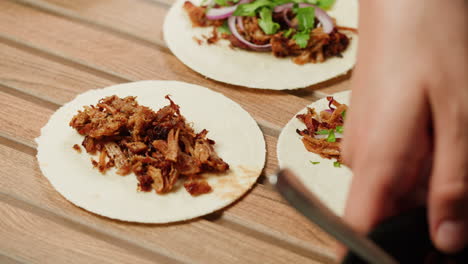 making tacos