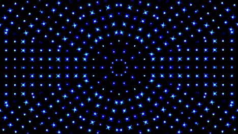 beautiful abstract video that shines, bright light that arranges subtle colorful movements with blue dots, black background