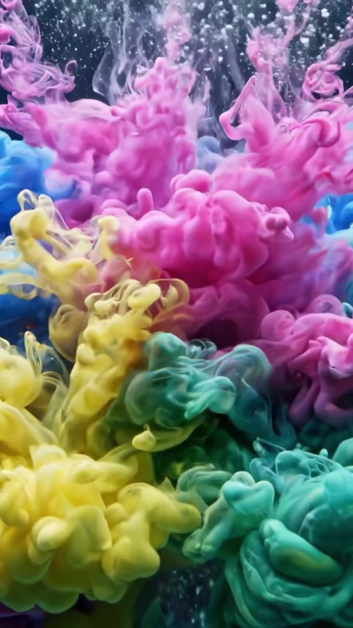Esplosioni dinamiche: un'interpretazione artistica di fumo colorato e movimento fluido catturati con dettagli mozzafiato.