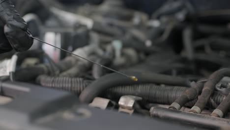 checking engine oil level