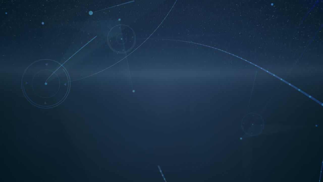 animación de la red de conexiones con puntos y procesamiento de datos