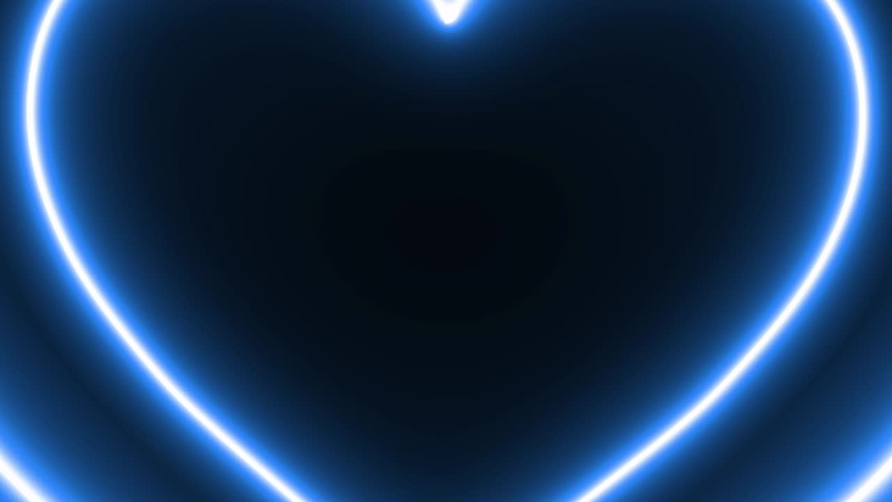 texto de neón rosa "día de san valentín" con un bucle de corazones