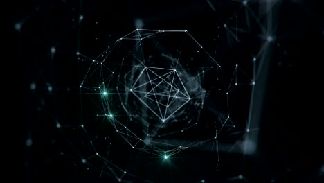 red de túneles digitales. hermosa animación 3d en bucle con líneas y luces parpadeantes. tecnología digital y concepto de información.