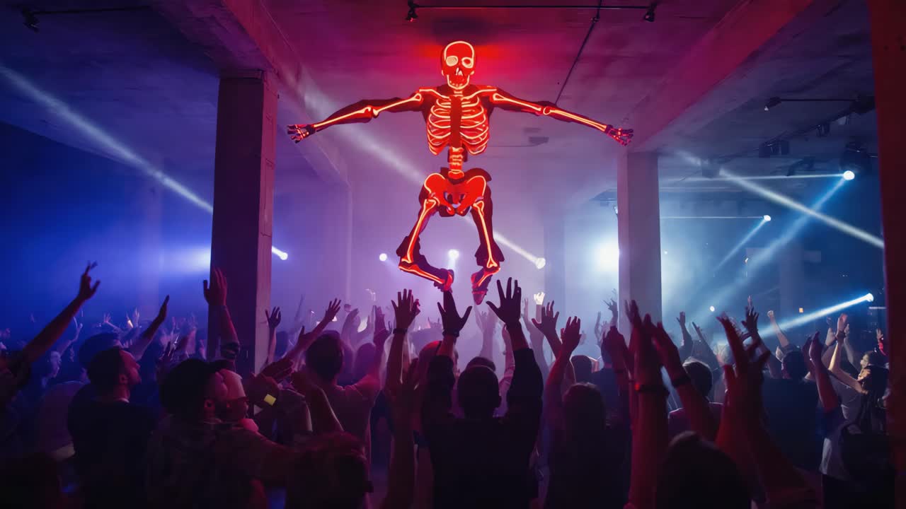 Party with a Glowing Skeleton