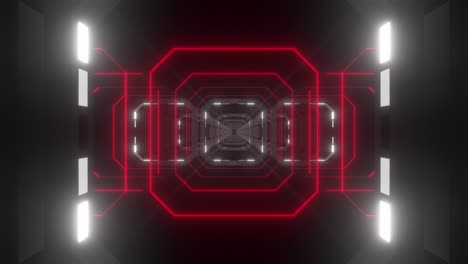 futuristic neon glowing tunnel
