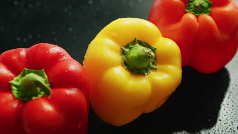 ripe red and yellow peppers