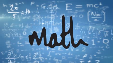 animation of math text over mathematical equations