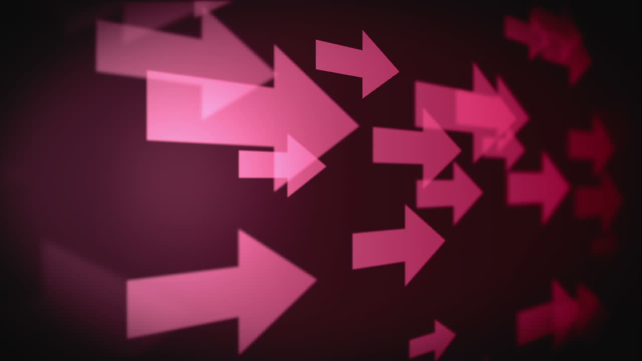 여러 개의 분홍색 화살표의 비디오