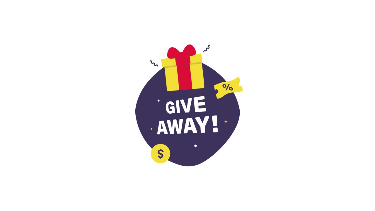 Animated Give Away Promotion Graphic with Gift Box