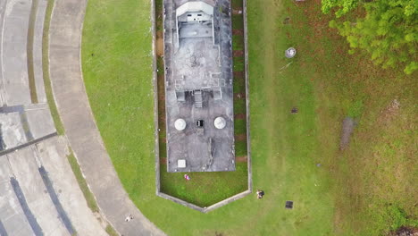 drone view of tsunami police boat memorial