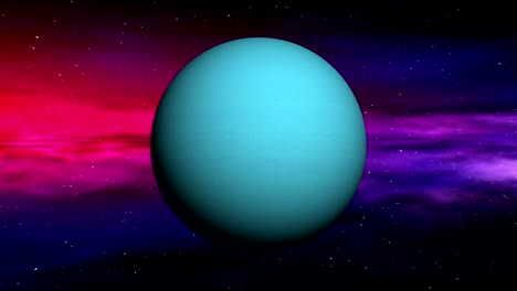 urano en el fondo de la nebulosa espacial
