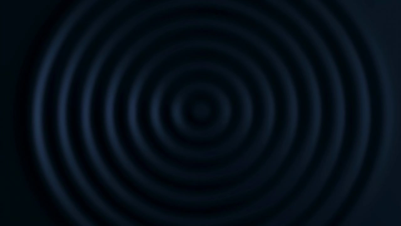 Abstract Dark Blue Concentric Ripples Expanding and Contracting