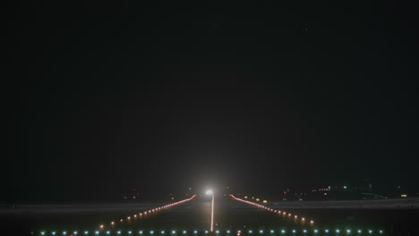 airplane in the night sky