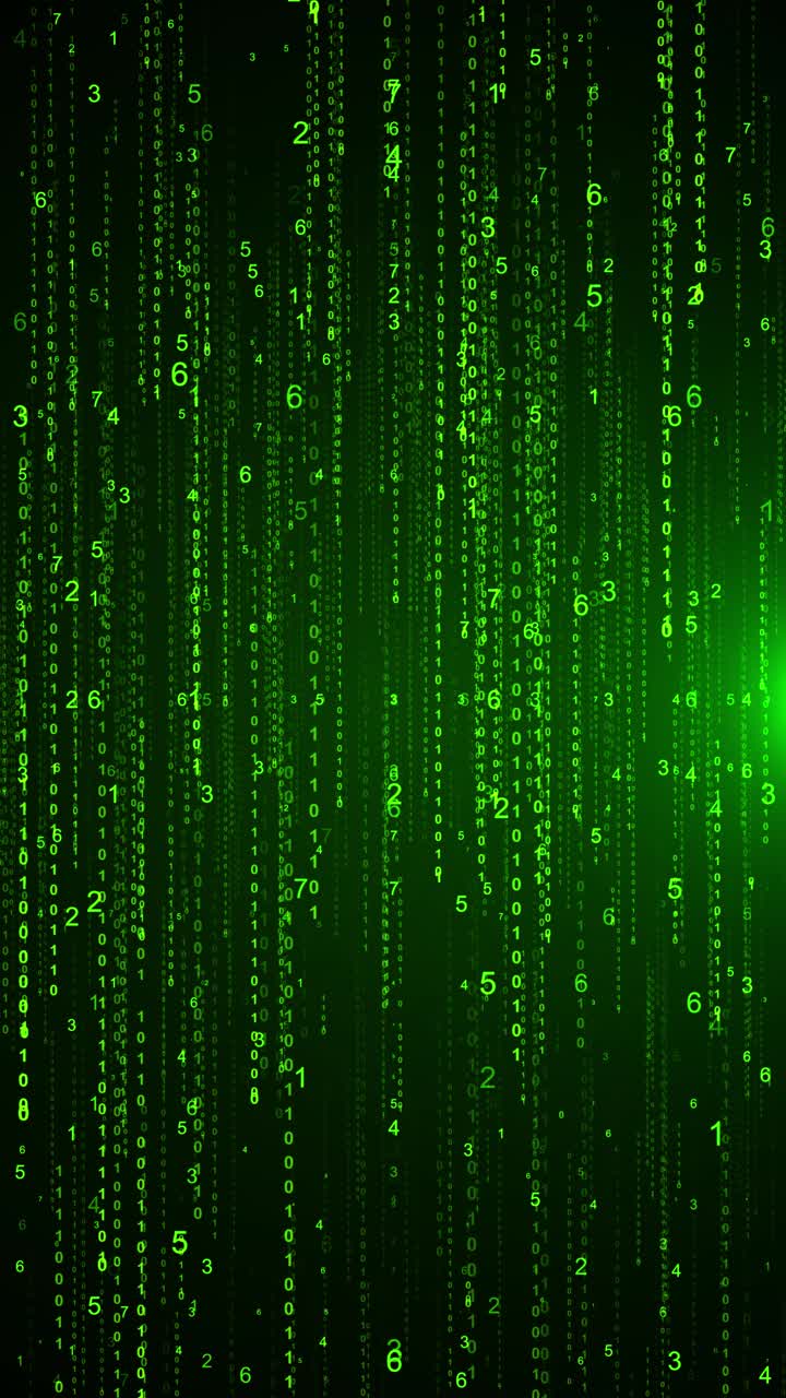 Digitale diepten verkennen, abstracte groene datatunnel, virtuele ruimte, grafische kunst, futuristische omgeving