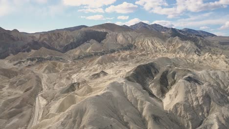 The-grand-picturesque-landscape-aerial-view-of-Death-Valley-National-Park,-Zabriskie-Point-in-eastern-California,-and-Nevada,-USA