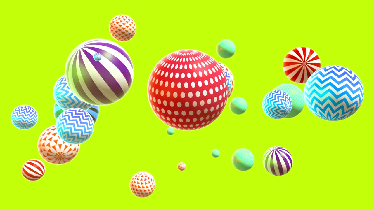 fondo abstractamente colorido con formas geométricas simples voladoras o flotantes. animación 3d decorativa multicolor en bucle.