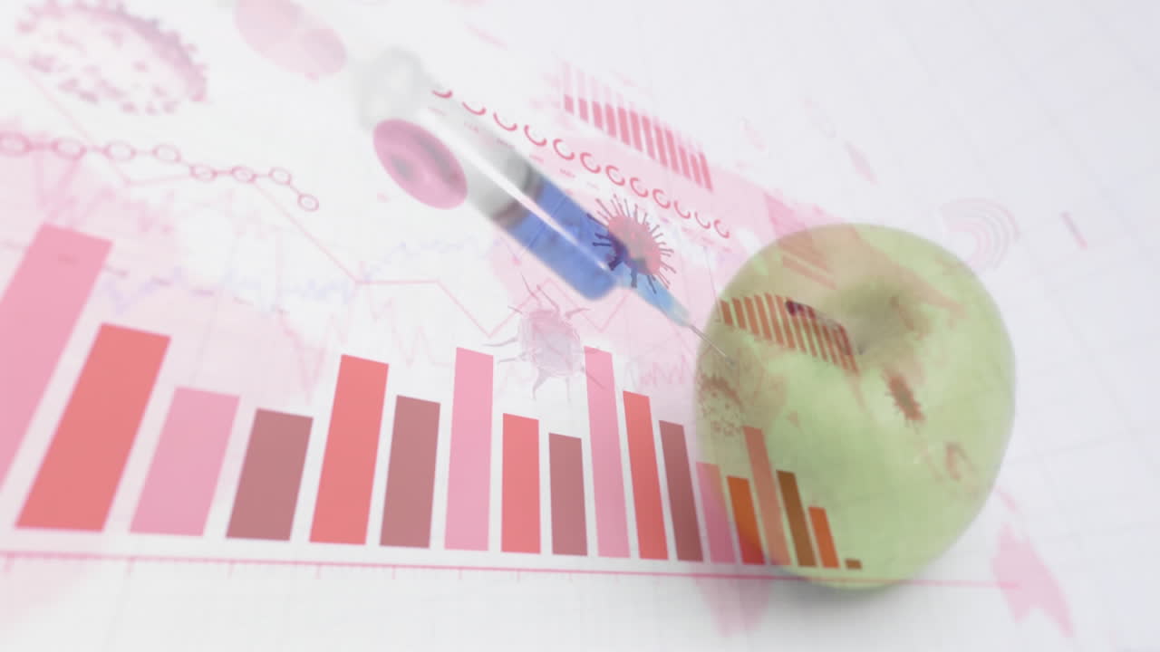 사과에 있는 주사기에 대한 코로나바이러스 디지털 인터페이스